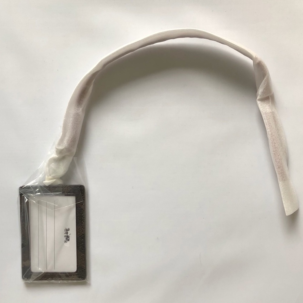 $39💋New Coach Brown/Azalea/Silver ID Holder - Picture 5 of 6